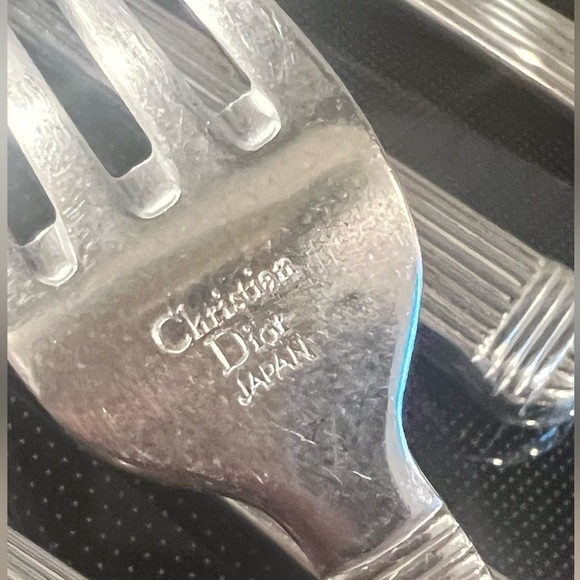 Christian Dior Gaudron Stainless Steel Dinner 4 Forks and 4 Knives - Picture 3 of 5